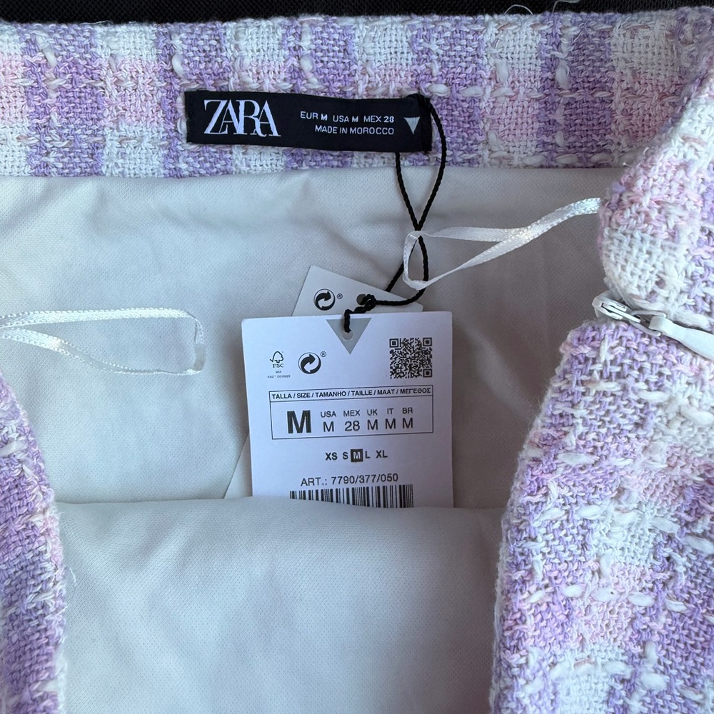 Zara Lilac Tweed Jacket